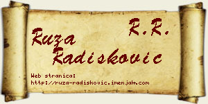 Ruža Radišković vizit kartica